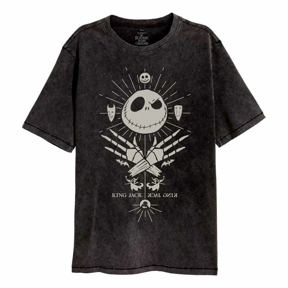 Nightmare Before Christmas -mystic Jack (acid Wash T-shirt) 3 Nightmare Before Christmas -mystic Jack (acid Wash T-shirt)