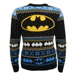 Dc Comics Sweater Christmas Jumper Batman Logo (m)