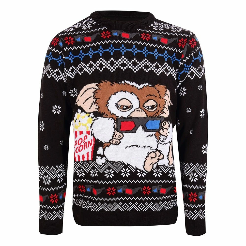 Gremlins Sweatshirt Christmas Jumper Gizmo Popcorn (m) 3 Gremlins Sweatshirt Christmas Jumper Gizmo Popcorn (m)