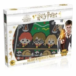 WINNING MOVES Harry Potter Puzzle Christmas Jumper 1 - Holiday At Hogwarts (1000 Pièces)