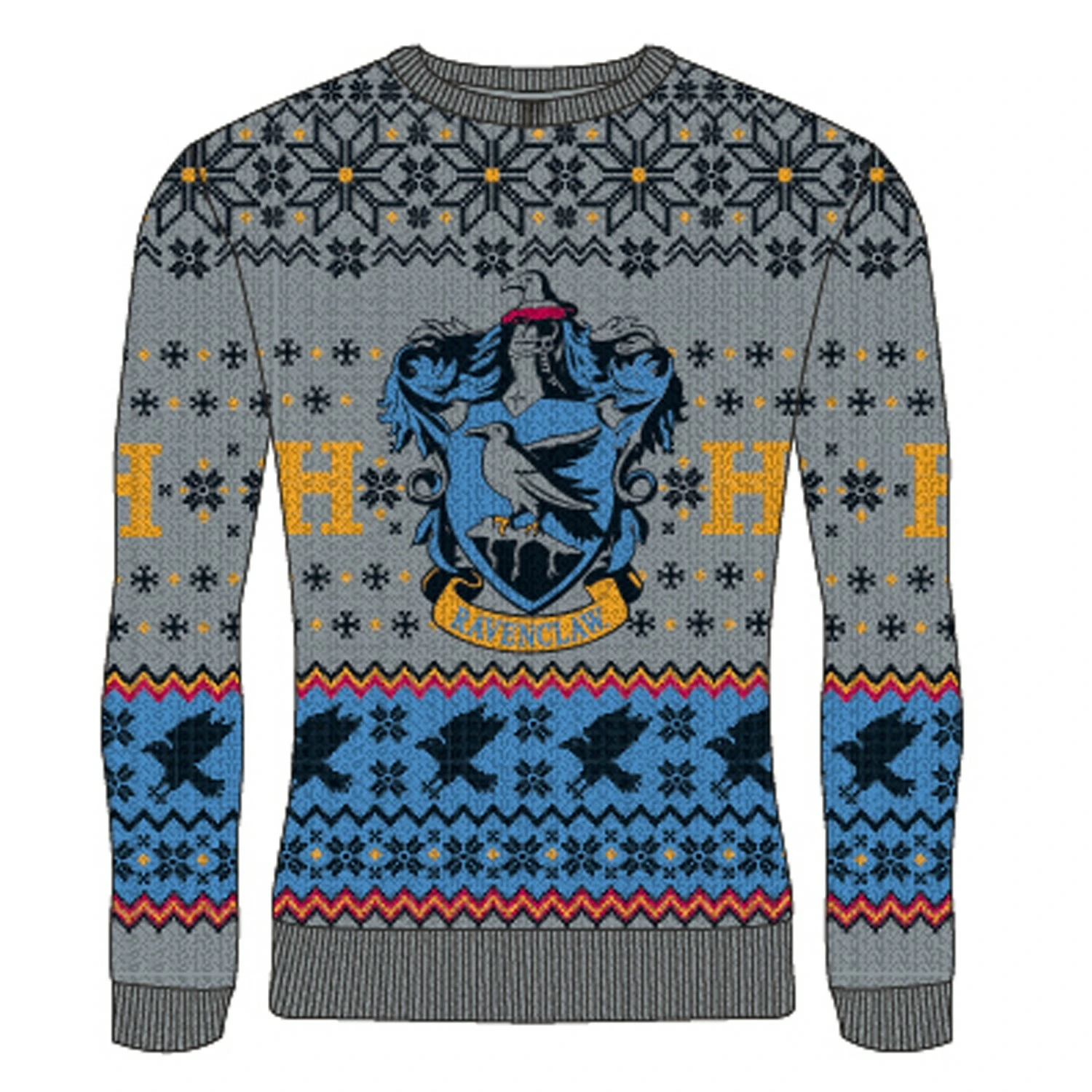 Harry Potter - Ravenclaw Crest - Christmas Jumper (l) 4 Harry Potter - Ravenclaw Crest - Christmas Jumper (l) – Image 2