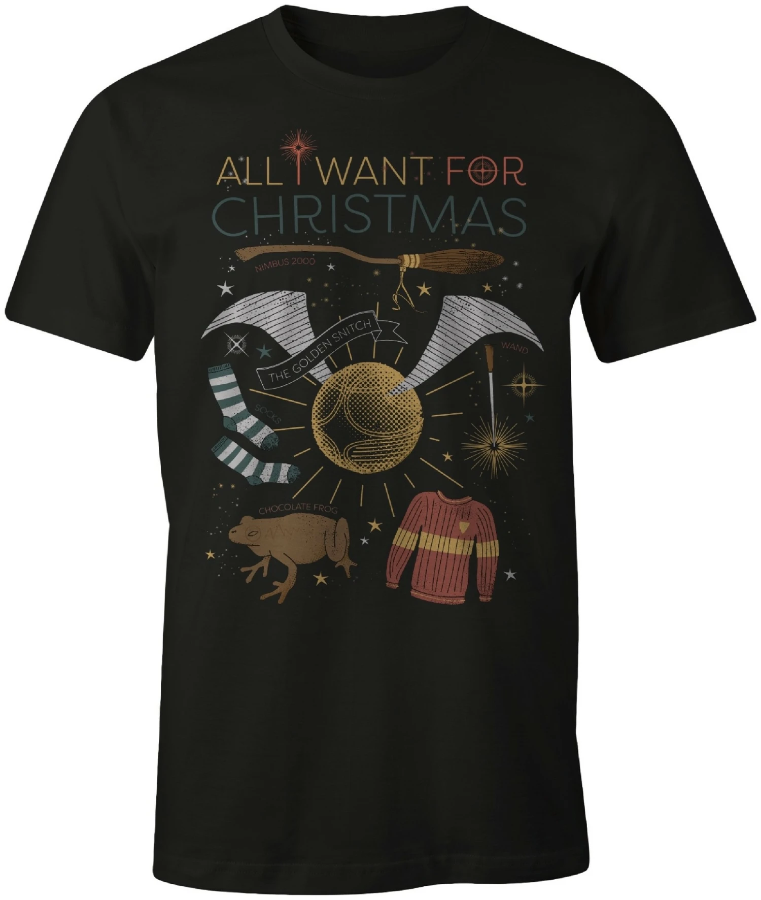 Harry Potter - T-shirt - All I Want For Christmas (xl) 3 Harry Potter - T-shirt - All I Want For Christmas (xl)