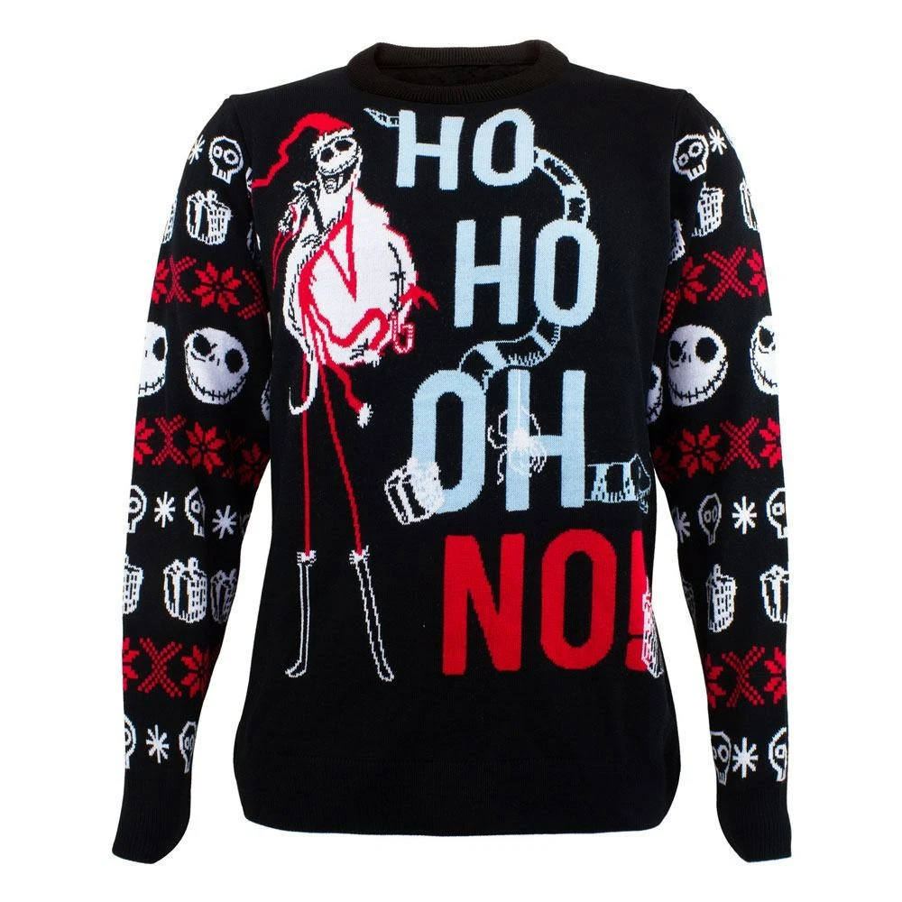 Nightmare Before Christmas Sweatshirt Christmas Jumper - Ho Ho Oh No (l) 3 Nightmare Before Christmas Sweatshirt Christmas Jumper - Ho Ho Oh No (l)