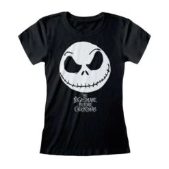 Nightmare Before Christmas - T-shirt Girl - Jack Face & Logo (l)